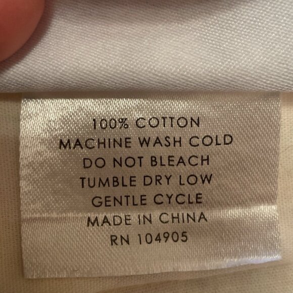 Rachel Ashwell Pair Of Striped Cotton Pillowcases 23"x18" Cream With Red & Blue - Picture 6 of 6